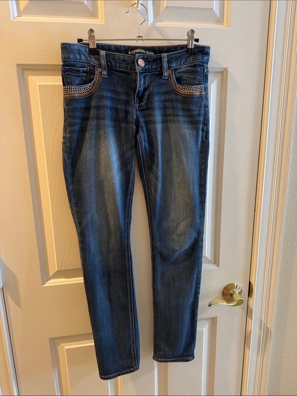 Express Skinny Jeans with Copper Accents size 2